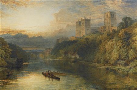 Henry Dawson : DURHAM CATHEDRAL FROM THE RIVER