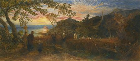 Samuel Palmer : OLD ENGLAND'S SUNDAY EVENING