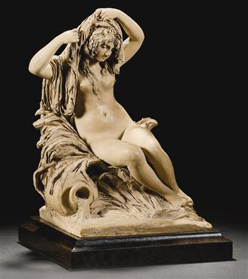 Joseph Charles Marin : UNE PETITE NAÏAD APPUYÉE SUR UNE URNE (A SMALL NAIAD LEANING UPON AN URN)