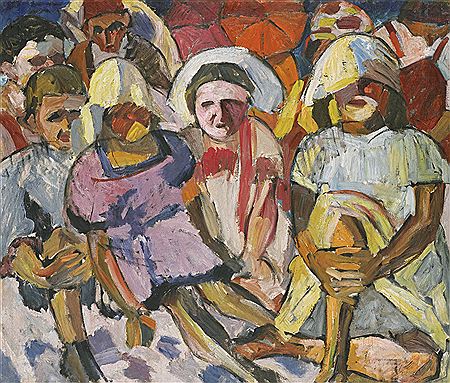 Aristarkh Lentulov : CHILDREN WITH PARASOLS