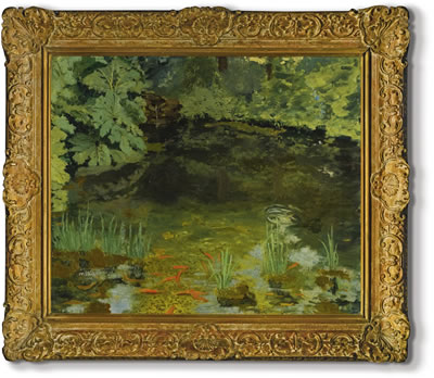 Winston Spencer Churchill : THE GOLDFISH POOL AT CHARTWELL