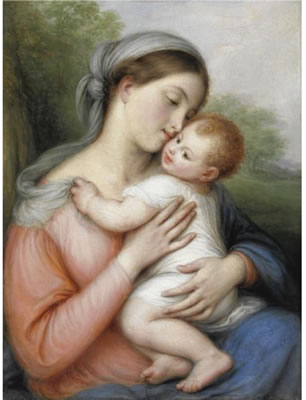 Giovanni Carnovali IL Piccio : MADONNA COL BAMBINO