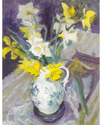 Margaret Thomas : STILL LIFE OF DAFFODILS