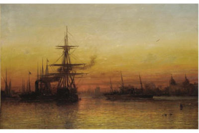 James Francis Danby : SUNSET AT GREENWICH