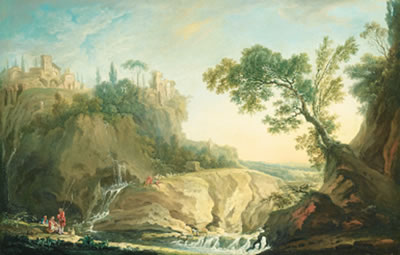 Nicolas Jacques Juliard : LANDSCAPE WITH TORRENT