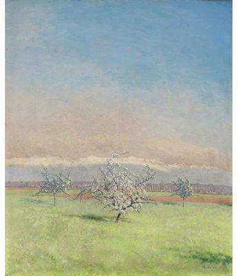 Émile Patru : THREE APPLE TREES IN THE SPRING