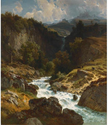 Johann Gottfried Steffan : AT THE FOOT OF THE MITTAGHORN