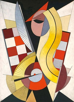 Ernst Faesi : WOMAN WITH CHESSBOARD I, 1968