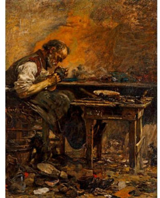 Giovanni Battista Emanuele Maria Segantini : The Cobbler