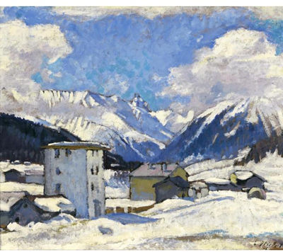 Eduard Stiefel : HOUSES IN DAVOS