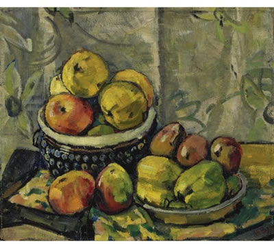 Hans Ernst Bruhlmann : FRUITS IN TWO BOWLS