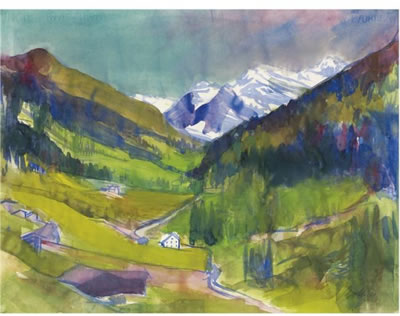 Hans Rohner : SERTIGTAL; VILLAGE IN THE GRISONS