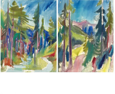 Hans Rohner : EXPRESSIONISTIC FOREST-SCAPES IN THE MOUNTAINS