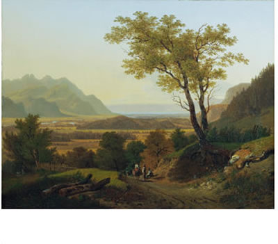 François Diday : Rhine lowlands with lake geneva