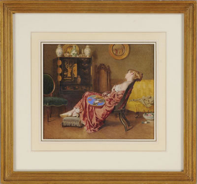 Edward Radford : ASLEEP IN A CHAIR