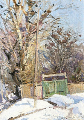 Vasili Osipovich Fomichev : Trees in March