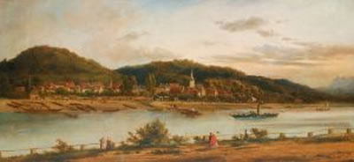 Franz Wilhelm Leuteritz : Bad Schandau on the river Elbe