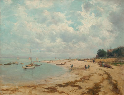 Hermann Delpech : The beach at Arcachon