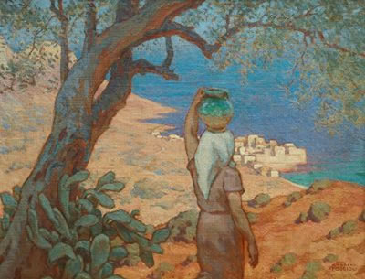 Marcel Dominique Poggioli : Water Carrier at the French Mediterranean Coast