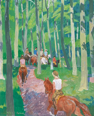 Karl Adser : Horsemen in the Wood