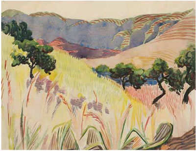 Edith Louise Mary King : Boschoek in Autumn