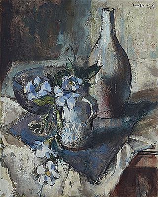 Irmin Henkel : Still Life with Philadelphus and Vessels