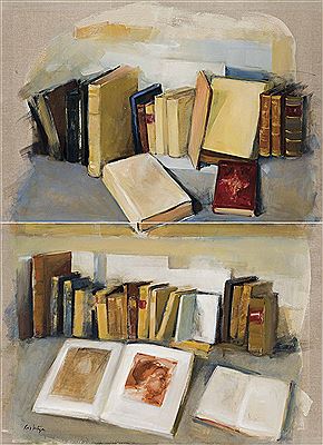 Manuel Ruiz Ortega : Librería (diptych)