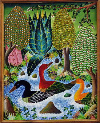 Adam Leontus : Three Ducks in a Landscape