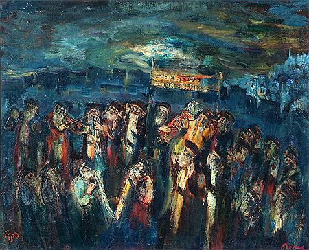 Yitzhak Frenkel-Frenel : Simchat Torah in Safed