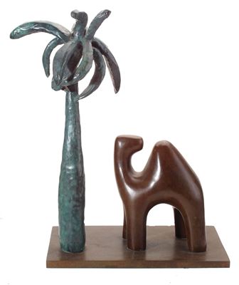 Amos Kenan : Camel and Palm Tree