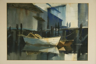 George Shedd : Rowboat at Dock