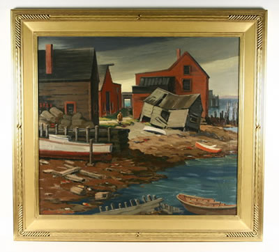 Carroll Thayer Berry : KNIGHT'S BOATYARD, ROCKLAND, MAINE