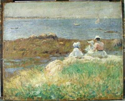 Joseph Rodefer DeCamp : Mother and Daughter at the Seaside