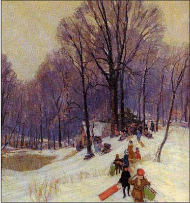 Carl Krafft : Winter Sledding