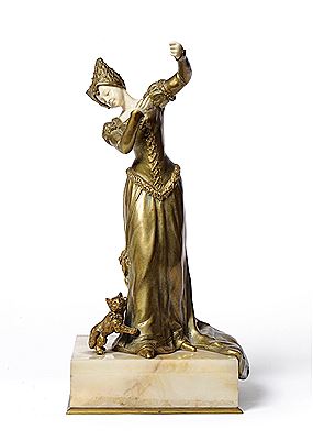 Charlotte Monginot : A Bronze and Ivory Figure