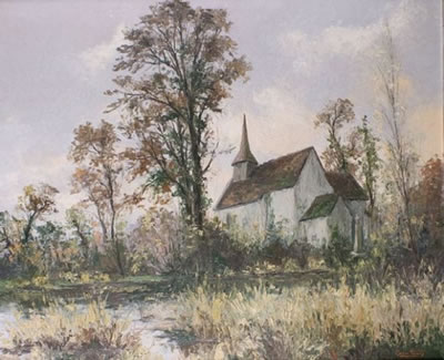 Gaston Thiery : PETITE ÉGLISE À NOUZEROLLES