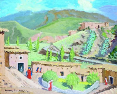 Armand Cultrera Montaldo : PETIT VILLAGE MAROCAIN