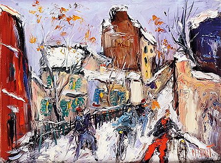 Michel Calvet : MONTMARTRE SOUS LA NEIGE