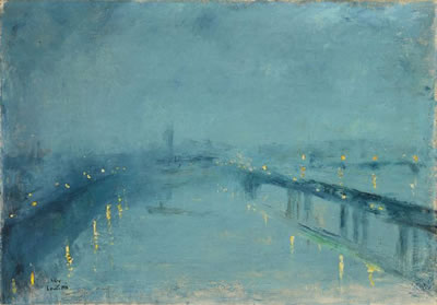 Lesser Ury : LONDON IM NEBEL