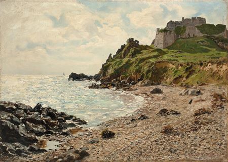 Eduard Spoerer : The Bay of Mont-Orgeuil, Jersey