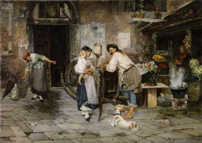 Achille Vertunni : In the alleys of an italian city