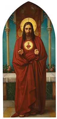 Edward Jakob von Steinle : Sacred Heart of Jesus