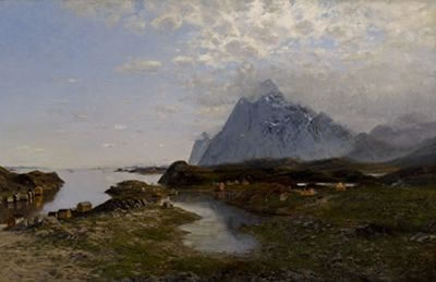 Fritz Grebe : Wide Fjord Landscape.