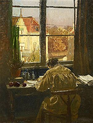 Edmond Massau : At the Studio Window.