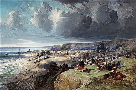 Jules Achille Noel : Great Bleiche over Dieppe. 1867