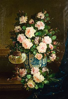 François Backvis : Nature morte aux roses