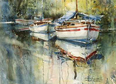 Brent Heighton : YACHTS ON THE SEINE