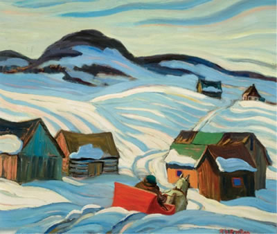 Ralph Burton : Winter, Quebec Village