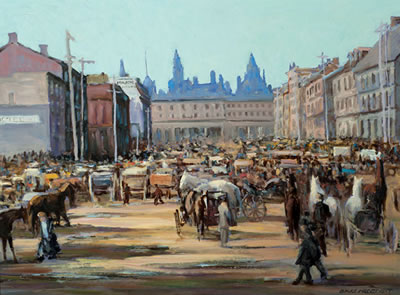 Bruce Heggtveit : Byward Market, York Street as at 1905