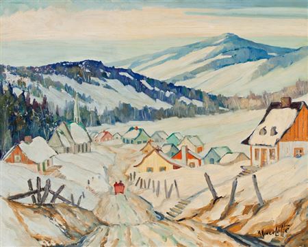 Romeo Vincelette : Laurentian Village in Winter